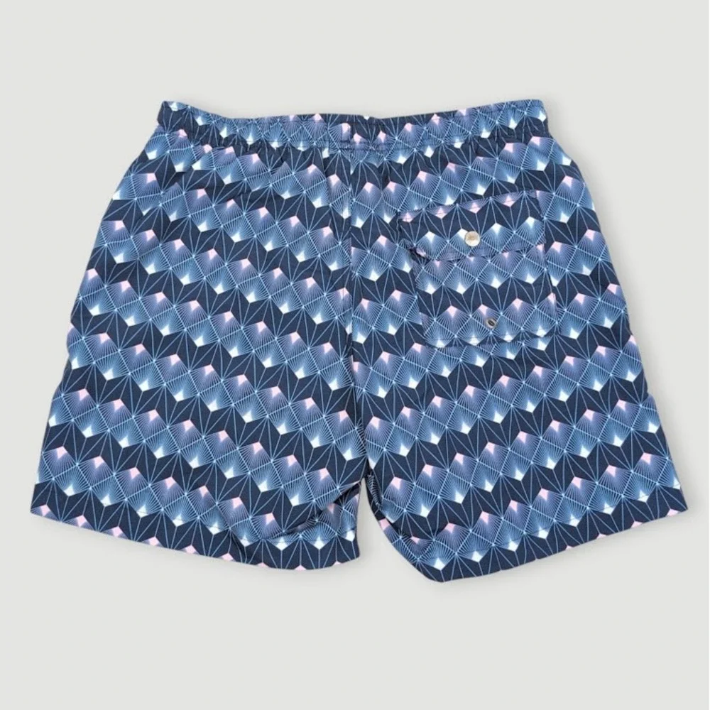 Bather Blue Palm Swim Trunks Mens Small 5.5